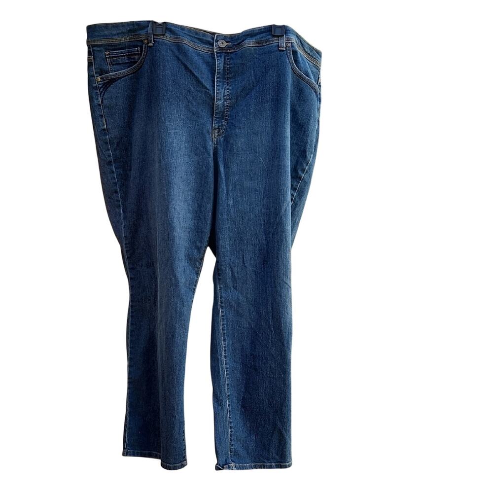 Style & Co. Straight Leg Dark Blue Jeans Womens Plus 26W